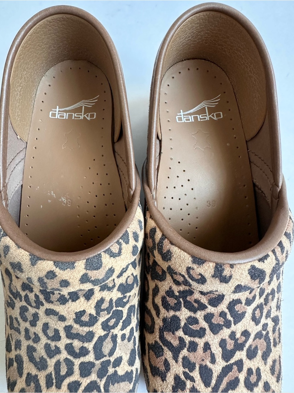 Dansko Women’s Suede Leopard Print Clogs 39 8.5 - 9 - Picture 7 of 11